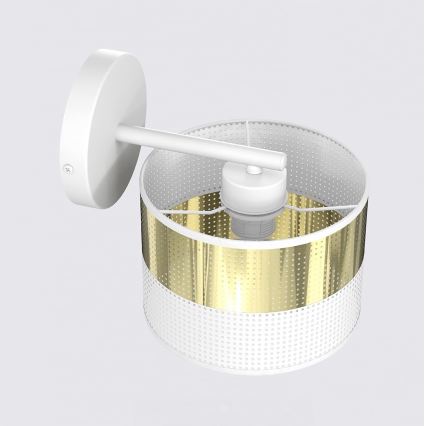 Настенна лампа LUX 1xE27/15W/230V бяла/златиста