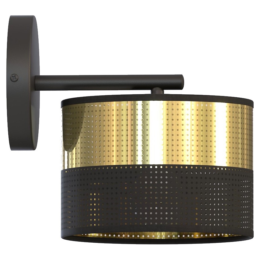 Настенна лампа LUX 1xE27/15W/230V черна/златна