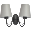 Настенна лампа MALBO 2xE27/15W/230V сива/черна