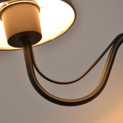 Настенна лампа MALBO 2xE27/15W/230V сива/черна