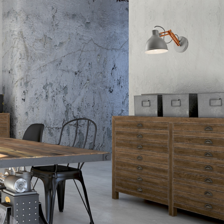 Стенна лампа MARCELLO 1xE27/60W/230V бук