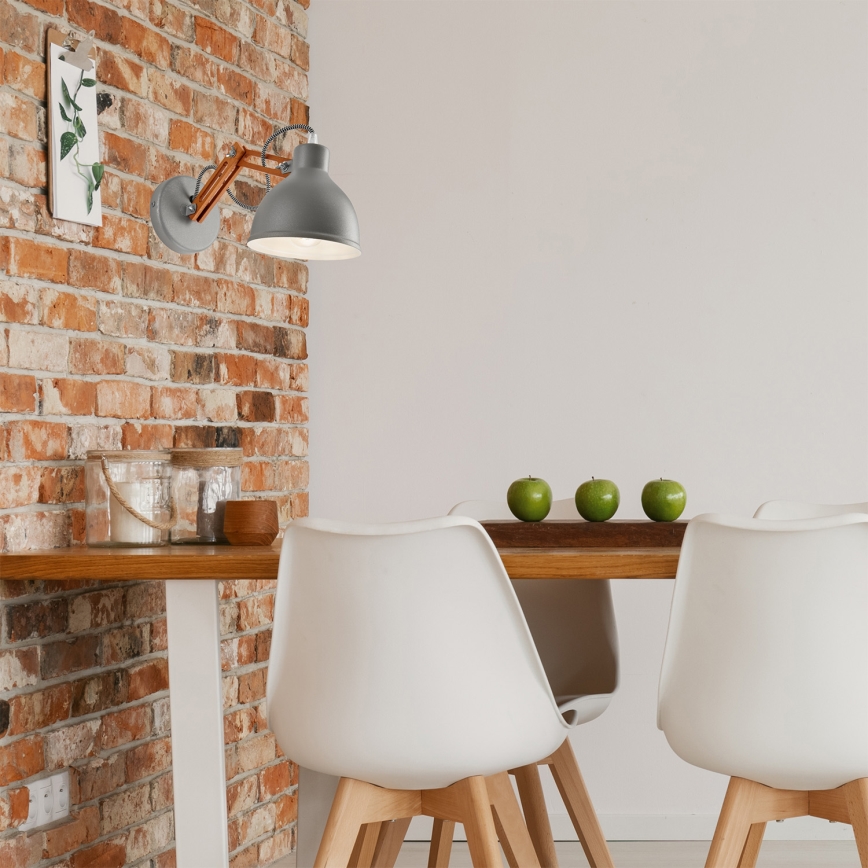 Стенна лампа MARCELLO 1xE27/60W/230V бук