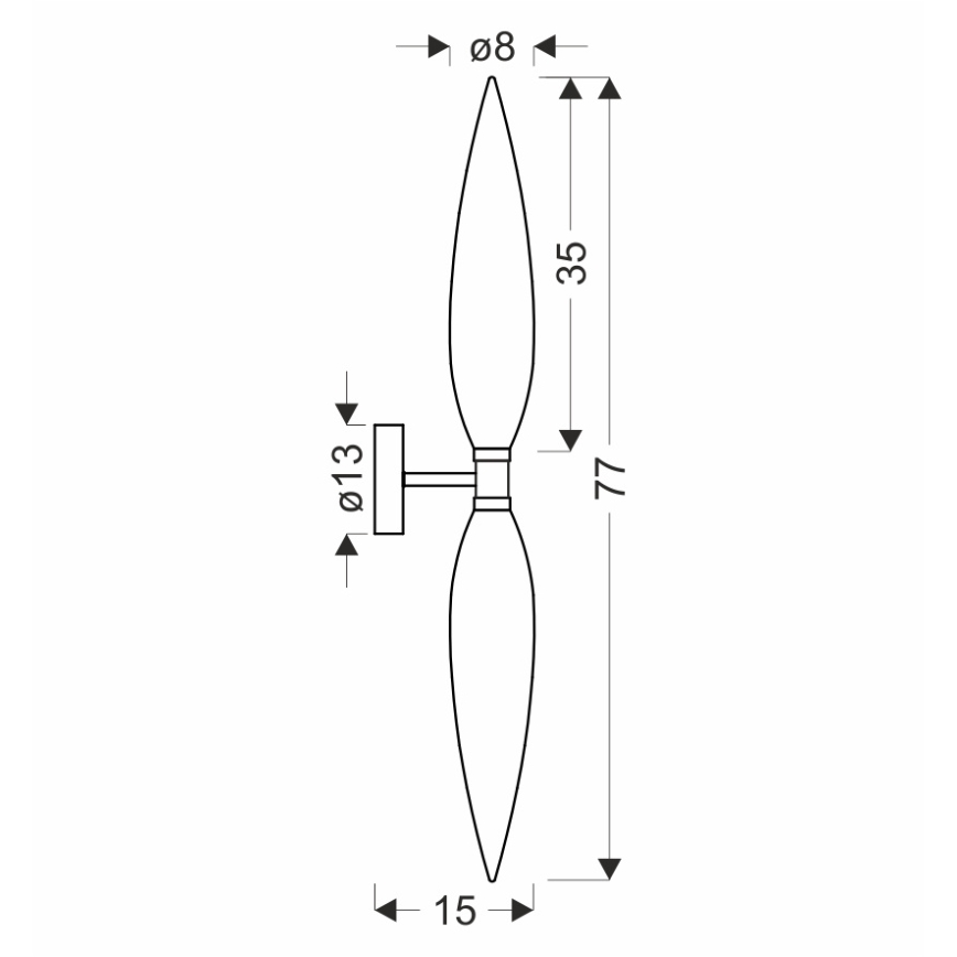 Настенна лампа NORDIC 2xG9/5W/230V черна/прозрачна