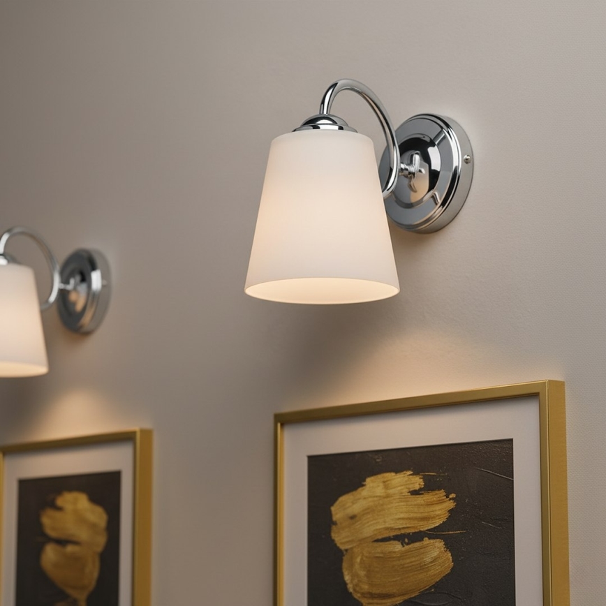 Настенна лампа PAFOS 1xE27/15W/230V лъскав хром