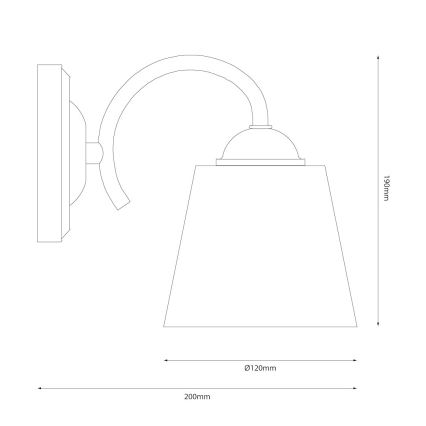 Настенна лампа PAFOS 1xE27/15W/230V лъскав хром