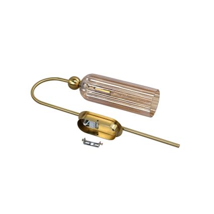 Настенна лампа PIEGA 1xE14/40W/230V месинг/димно бежово