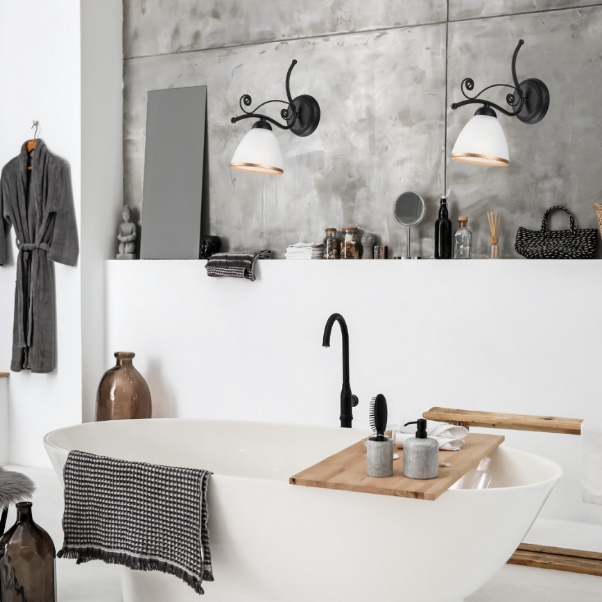 Стенно осветително тяло RETRO II 1xE27/60W/230V матово черно