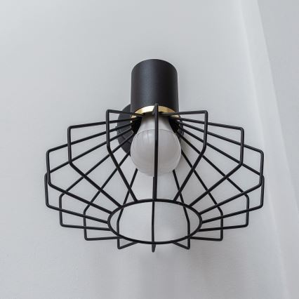 Настенна лампа SOLANO 1xE27/15W/230V черна/златна