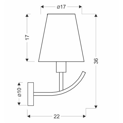 Настенна лампа VITORIA 1xE14/40W/230V жълта/месинг