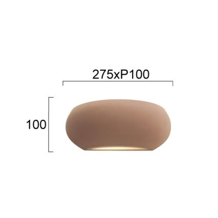 Настенно осветително тяло ANITA 1xE27/20W/230V кафяво