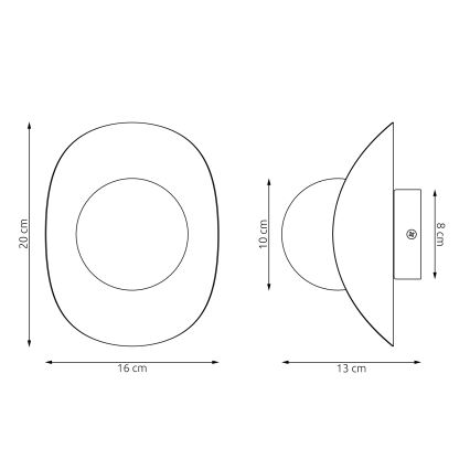 Настенно осветително тяло FIERO 1xG9/8W/230V черно