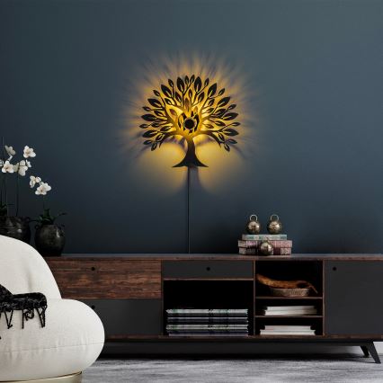 Настенно осветително тяло HEART TREE 1xE27/40W/230V черно