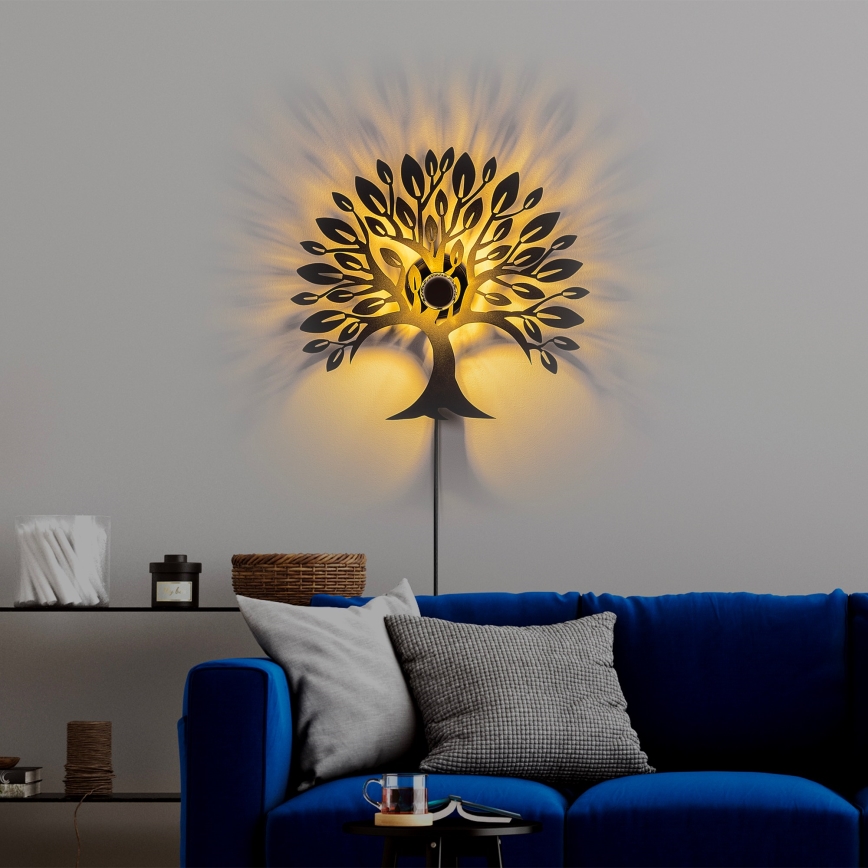 Настенно осветително тяло HEART TREE 1xE27/40W/230V черно
