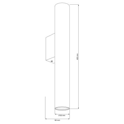 Стенно осветително тяло LUNGOMARE 2xGU10/10W/230V матов хром