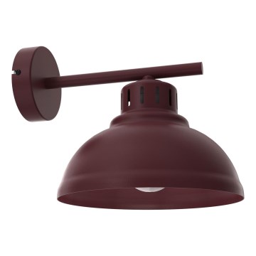 Настенно осветително тяло SVEN 1xE27/15W/230V бордо