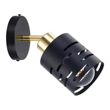 Настенно спот осветително тяло ELEN 1xE27/35W/230V черно/златно