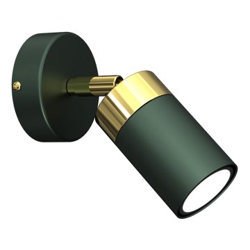 Настенно точково осветително тяло JOKER 1xGU10/25W/230V зелено/златисто