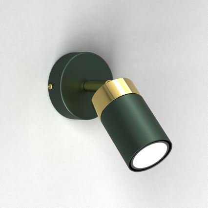 Настенно точково осветително тяло JOKER 1xGU10/25W/230V зелено/златисто