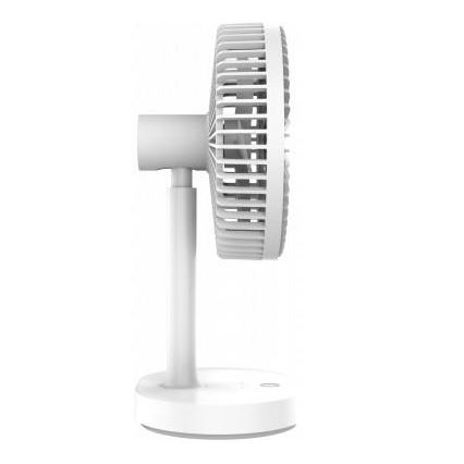 Настолен акумулаторен вентилатор с LED лампа 3000mA/3,7V microUSB