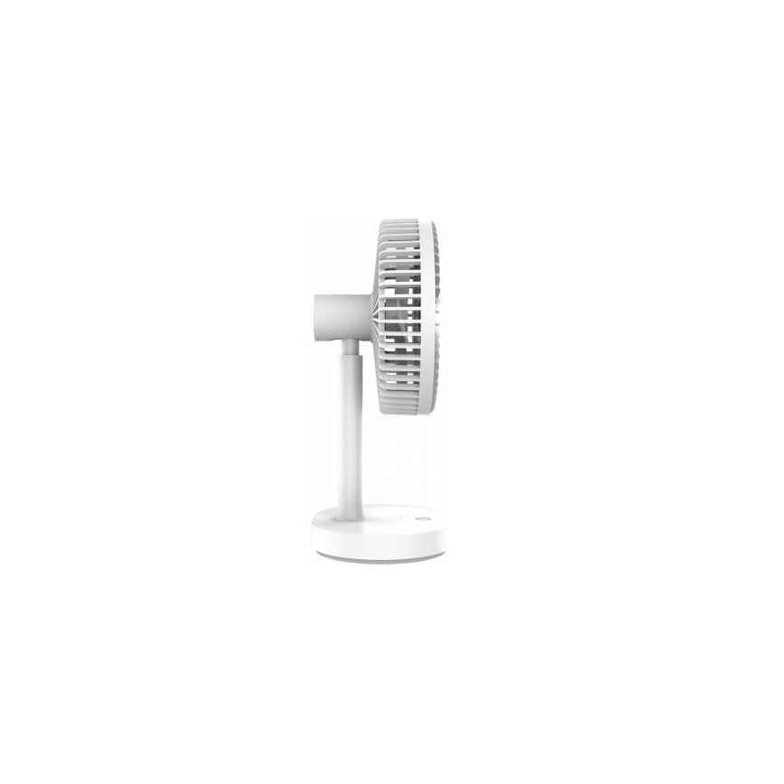 Настолен акумулаторен вентилатор с LED лампа 3000mA/3,7V microUSB