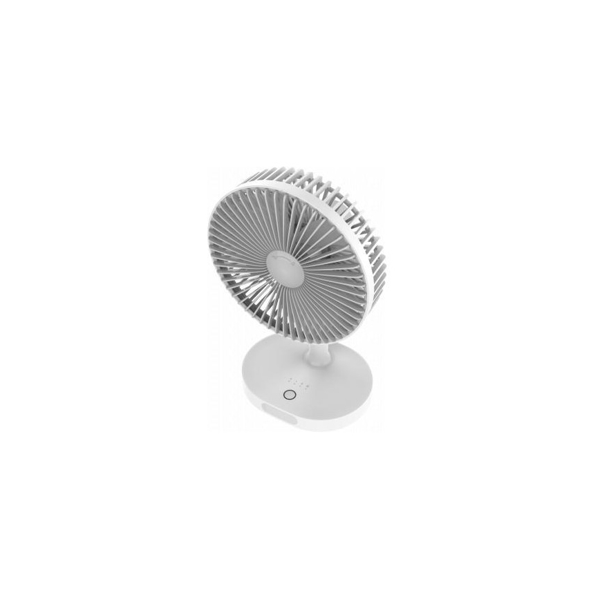 Настолен акумулаторен вентилатор с LED лампа 3000mA/3,7V microUSB