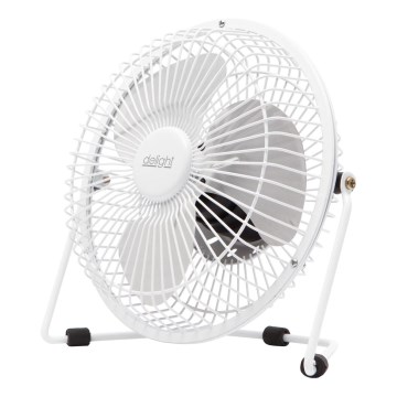 Настолен вентилатор 1,75 W/5 V USB, Ø 18 см, бял