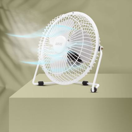 Настолен вентилатор 1,75 W/5 V USB, Ø 18 см, бял