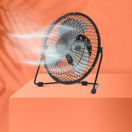 Настолен вентилатор 1,75W/5V USB Ø 18 см черен