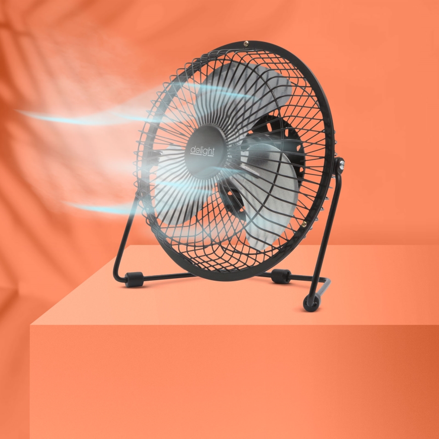Настолен вентилатор 1,75W/5V USB Ø 18 см черен