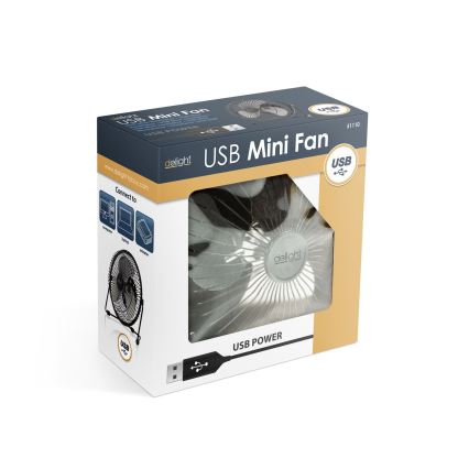 Настолен вентилатор 1,75W/5V USB Ø 18 см черен
