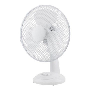 Настолен вентилатор 30 см, бял, 3 скорости, 40 W