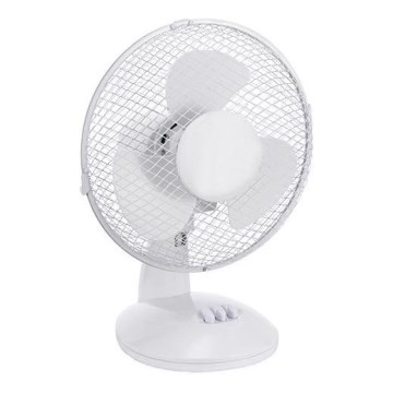 Настолен вентилатор 38 W/230 V, диаметър 25 см, бял