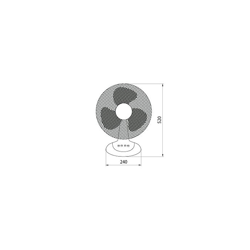 Настолен вентилатор TABLE 40 cм 45W/230V