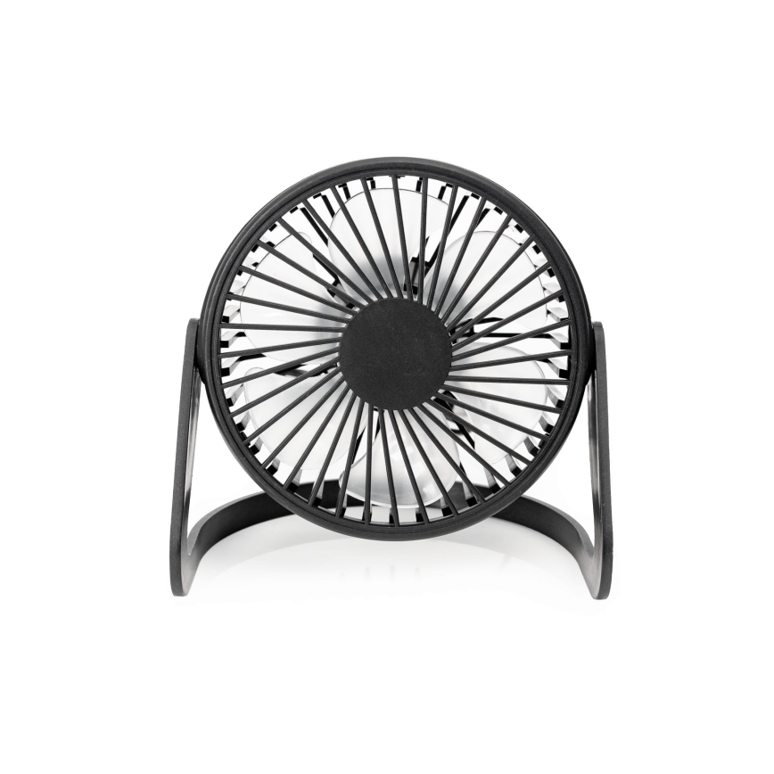 Настолен вентилатор USB, пр. 15 см, черен