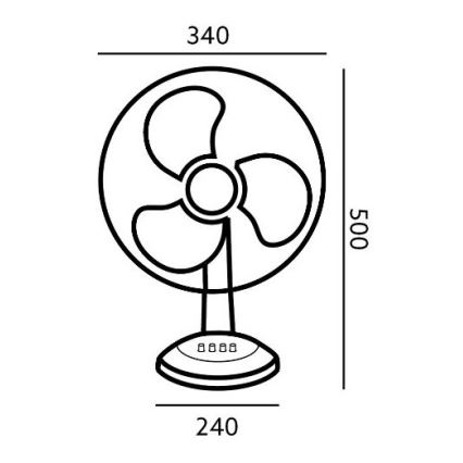 Настолен вентилатор VIENTO 40W/230V бял