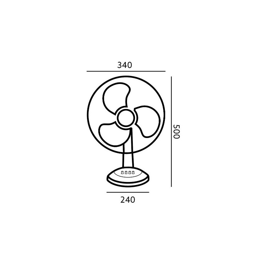 Настолен вентилатор VIENTO 40W/230V бял