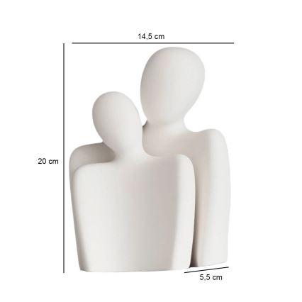 Настолна декорация 20x5,5x14,5 см бяла