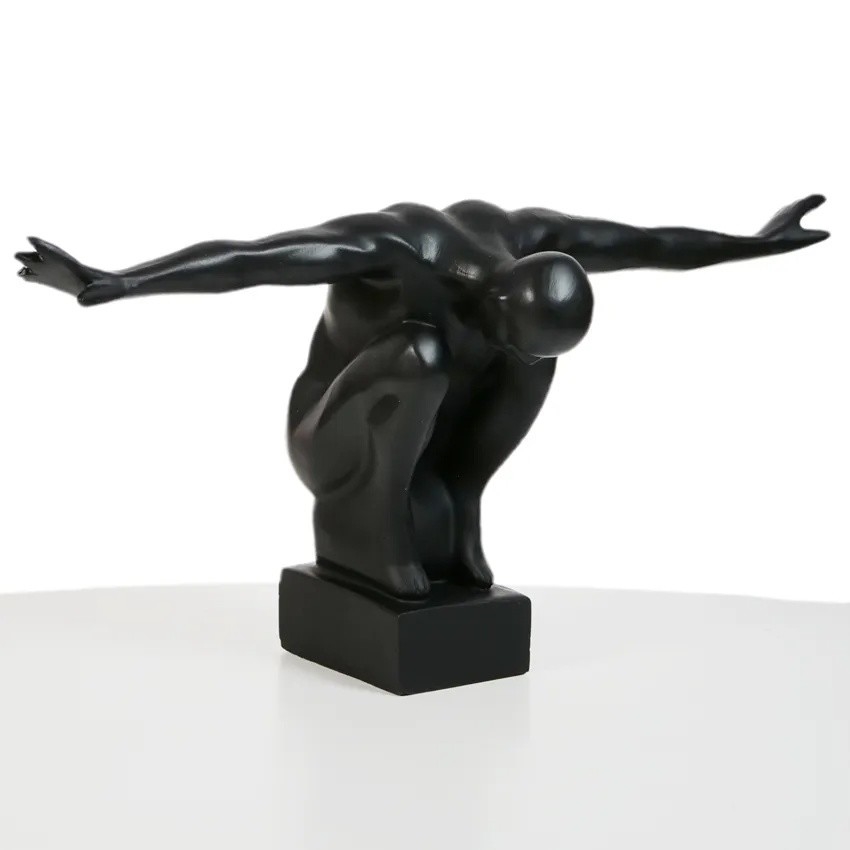 Настолна декорация 25x41x20 cm смола/черна