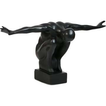 Настолна декорация 25x41x20 cm смола/черна