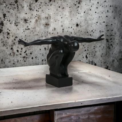 Настолна декорация 25x41x20 cm смола/черна