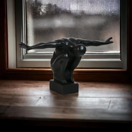 Настолна декорация 25x41x20 cm смола/черна