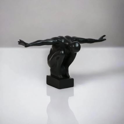 Настолна декорация 25x41x20 cm смола/черна