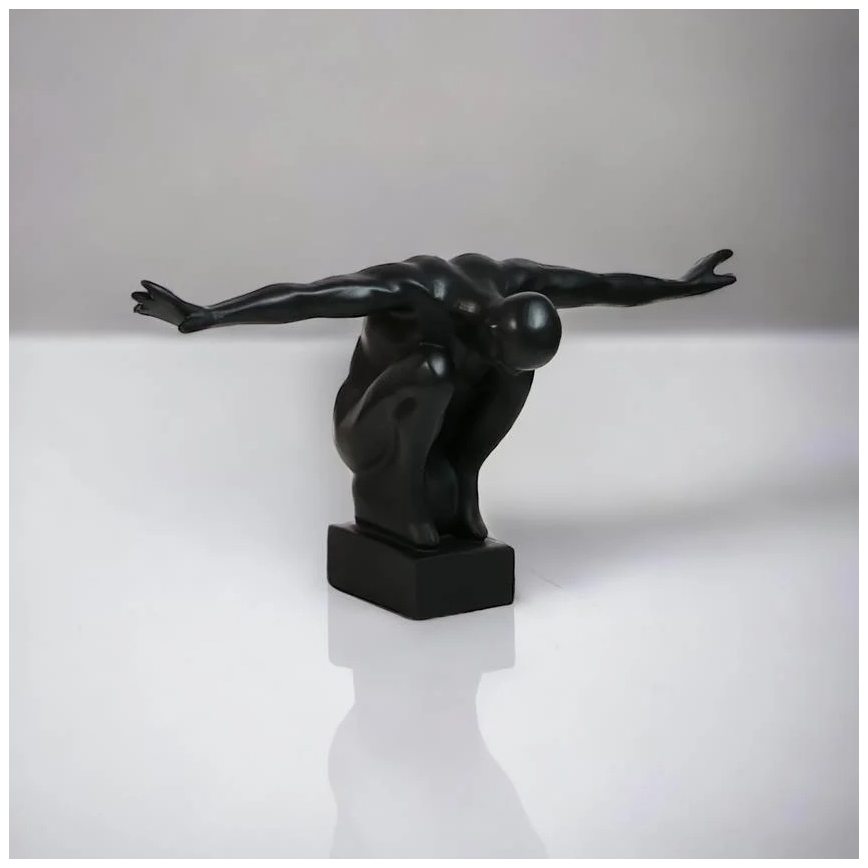 Настолна декорация 25x41x20 cm смола/черна