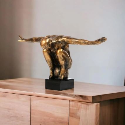 Настолна декорация 25x41x20 см смола/златиста патина