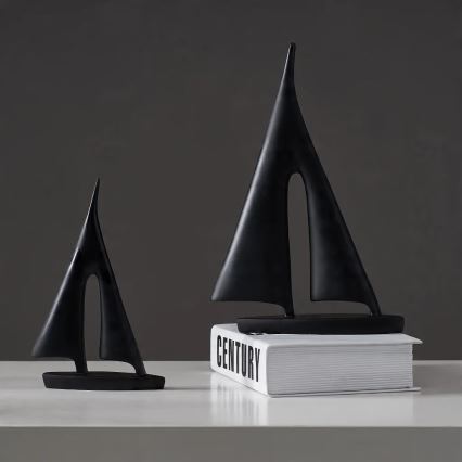 Настолна декорация, 28 см, смола/черна