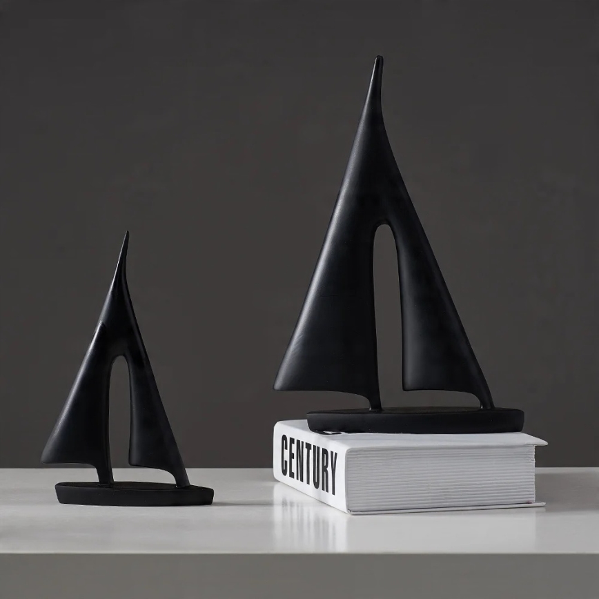 Настолна декорация, 28 см, смола/черна