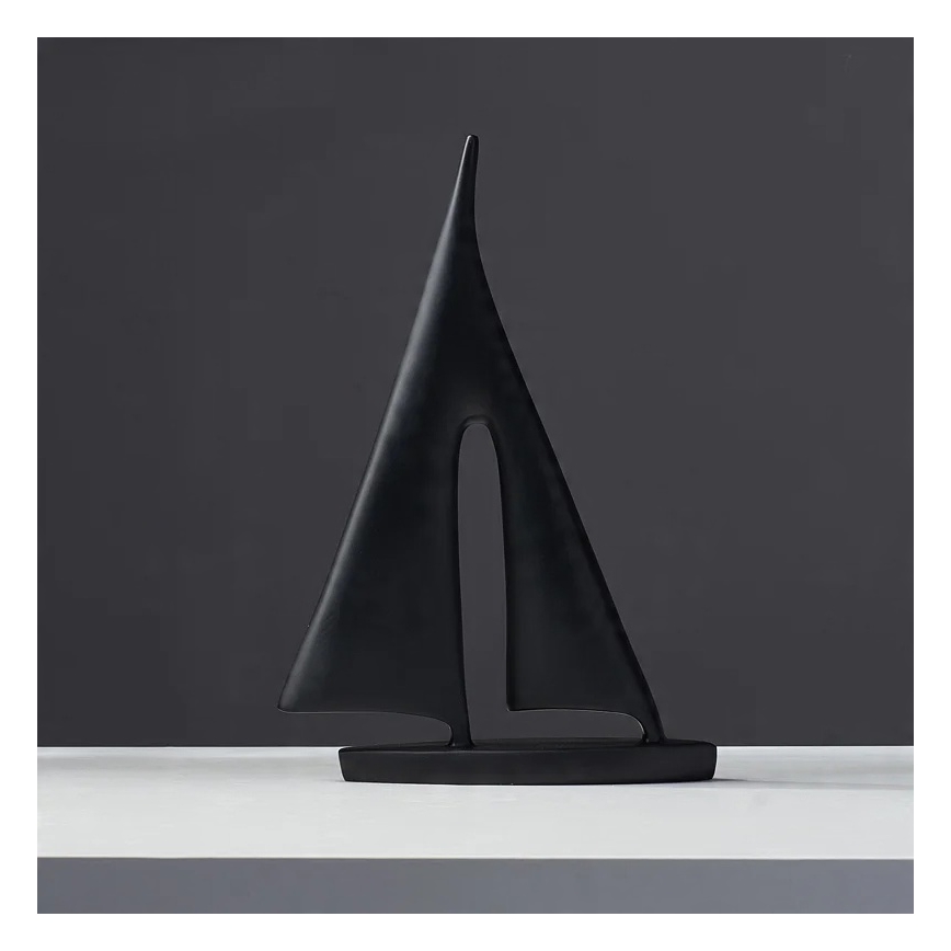 Настолна декорация, 28 см, смола/черна