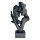 Настолна декорация 29x9x17 cm, от смола, черна