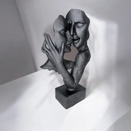 Настолна декорация 29x9x17 cm, от смола, черна