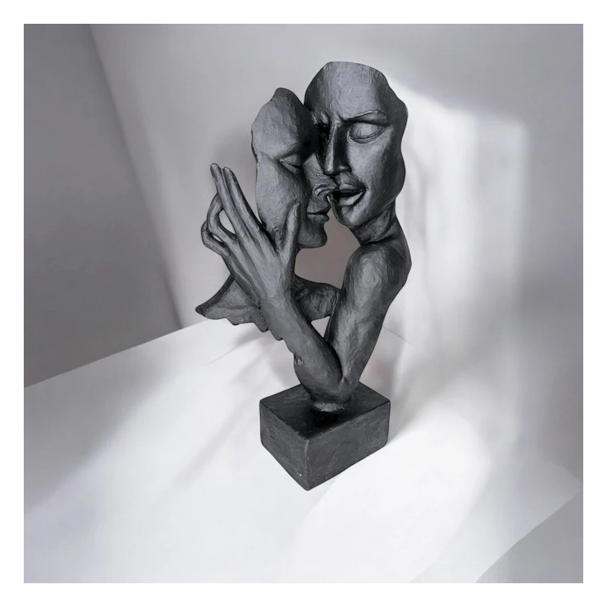 Настолна декорация 29x9x17 cm, от смола, черна